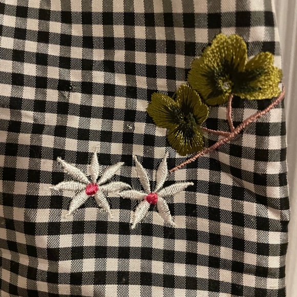 Poetic Silk Check Embroidered Top and Bottom - Picture 4 of 11